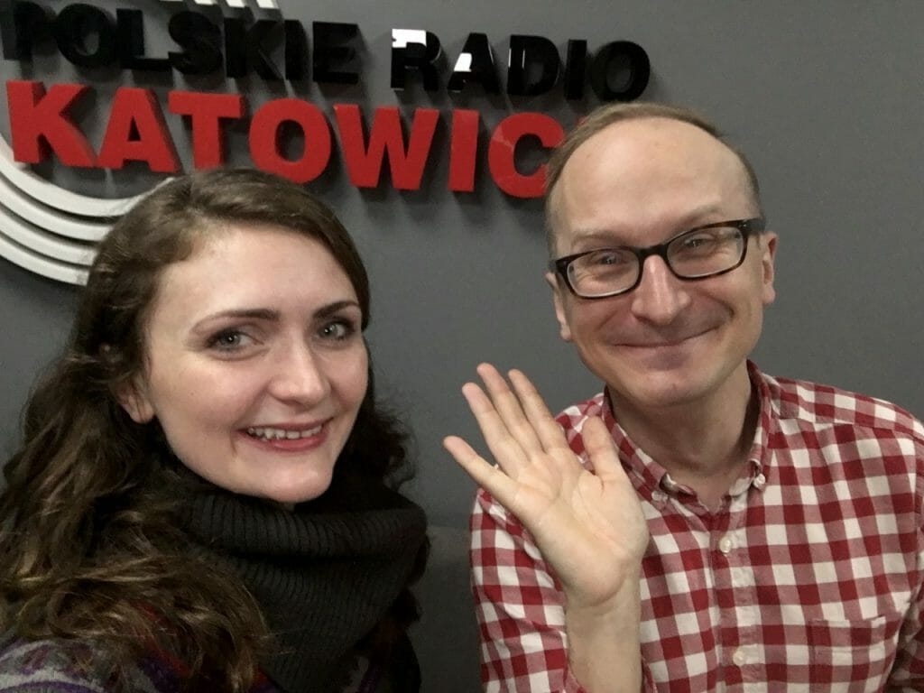 Redaktor Monika Adamski oraz redaktor porannego programu "Śląska Fala" w Radio Katowice, Bartek Gruchlik 