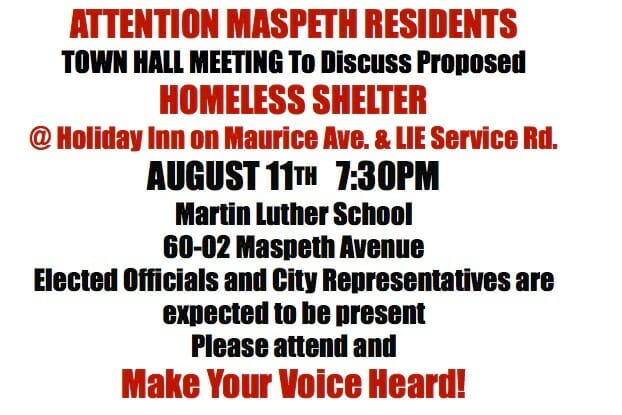 Jesteś przeciwko powstaniu przytułku dla bezdomnych na Maspeth? Przyjdź na spotkanie!