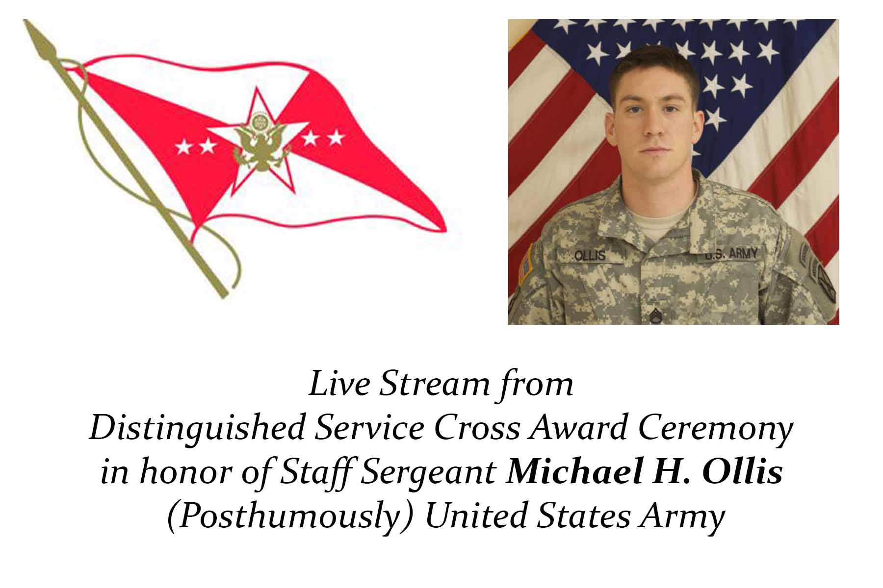 Transmisja na Żywo: ceremonia pośmiertnego odznaczenia sierżanta Michaela H. Ollisa