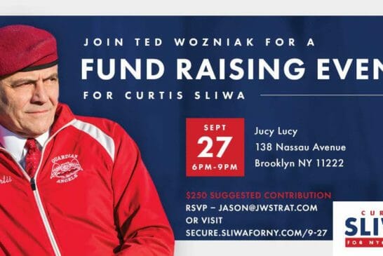 Fundraiser dla Curtisa Sliwy, kandydata na burmistrza miasta NYC
