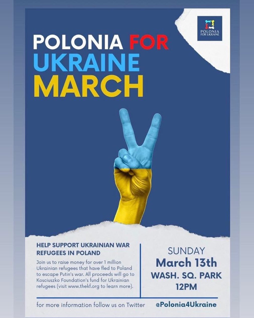 Marsz poparcia dla Ukrainy – #Polonia4Ukraine