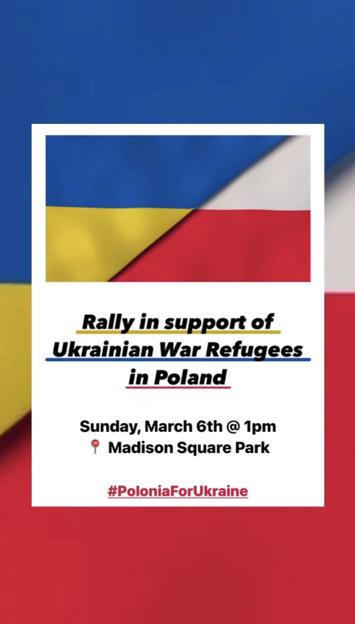 Wiec solidarności z Ukrainą – NYC – 6 marca