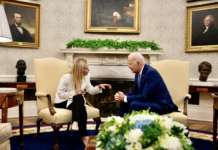 Spotkanie Joe Bidena z premier Włoch Giorgią Meloni