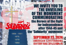Odsłonięcie pomnika Solidarności w Amerykańskiej Częstochowie