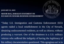 Nalot ICE w Newark, NJ