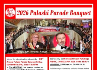 Bankiet Parady Pułaskiego – 18 września – PIASEK gościem specjalnym